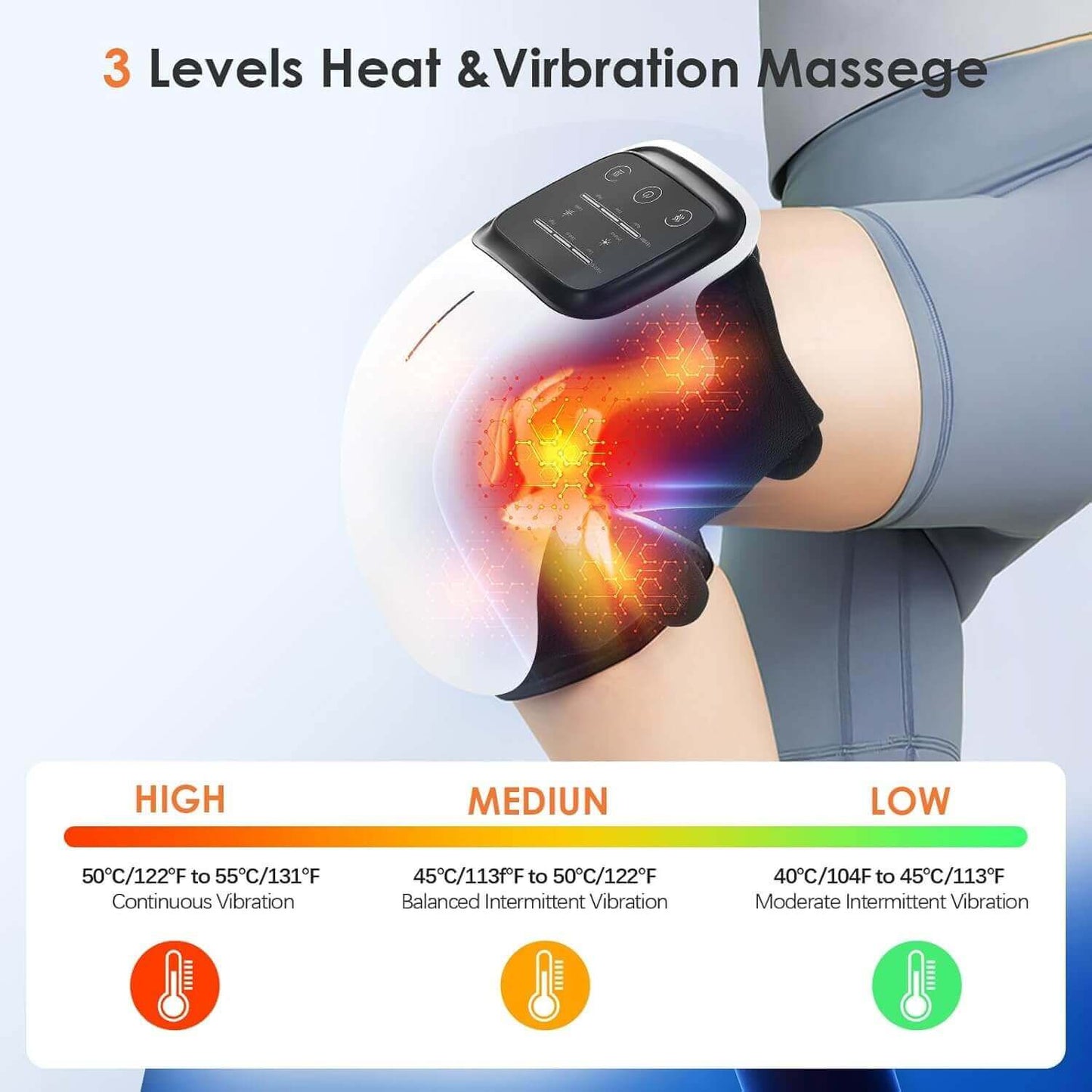 Knee Massager for Joint Pain Relief with Heat