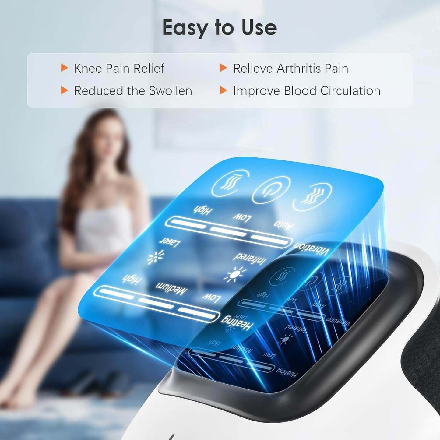 Knee Massager for Joint Pain Relief with Heat